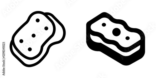 Modern Sponges Icon Design Symbol Set