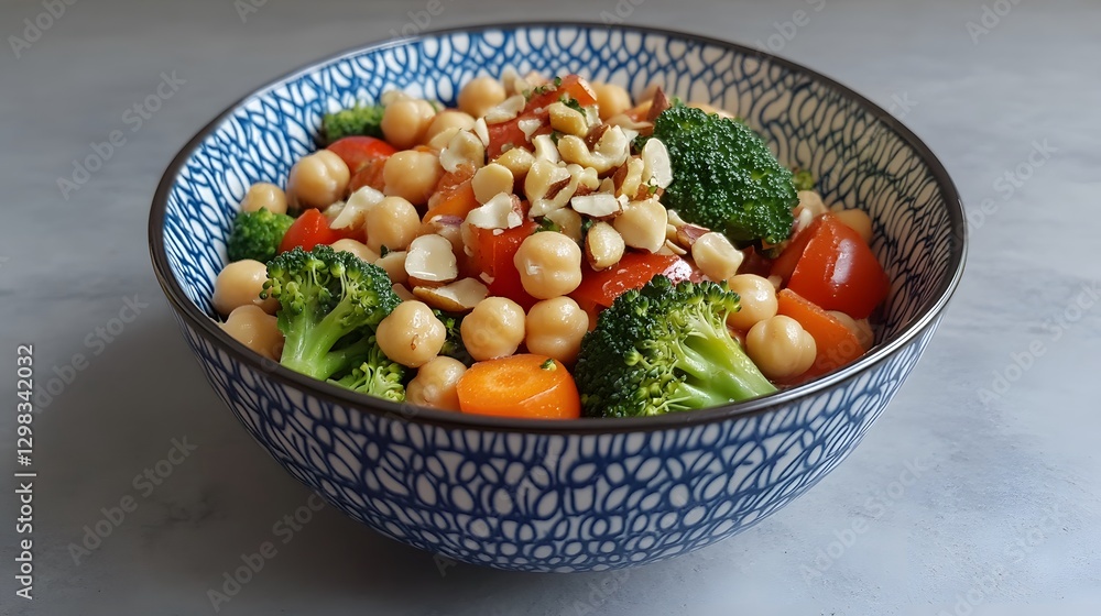 Delicious Chickpea Salad with Broccoli, Tomatoes, and Hazelnuts Delicious Chickpea Salad with Broccoli, Tomatoes, and Hazelnuts