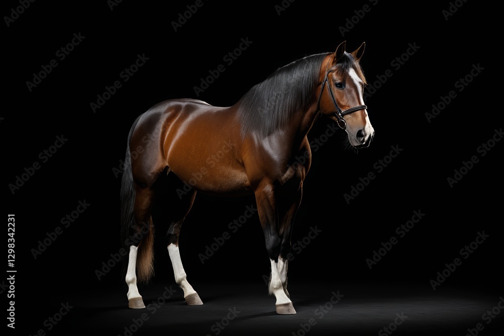 Obraz premium araffe standing in the dark with a black background