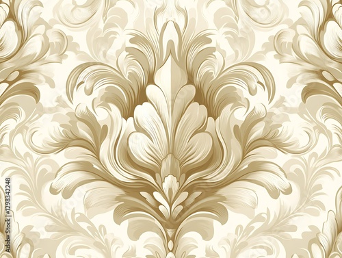 Ornate Damask Wallpaper Design