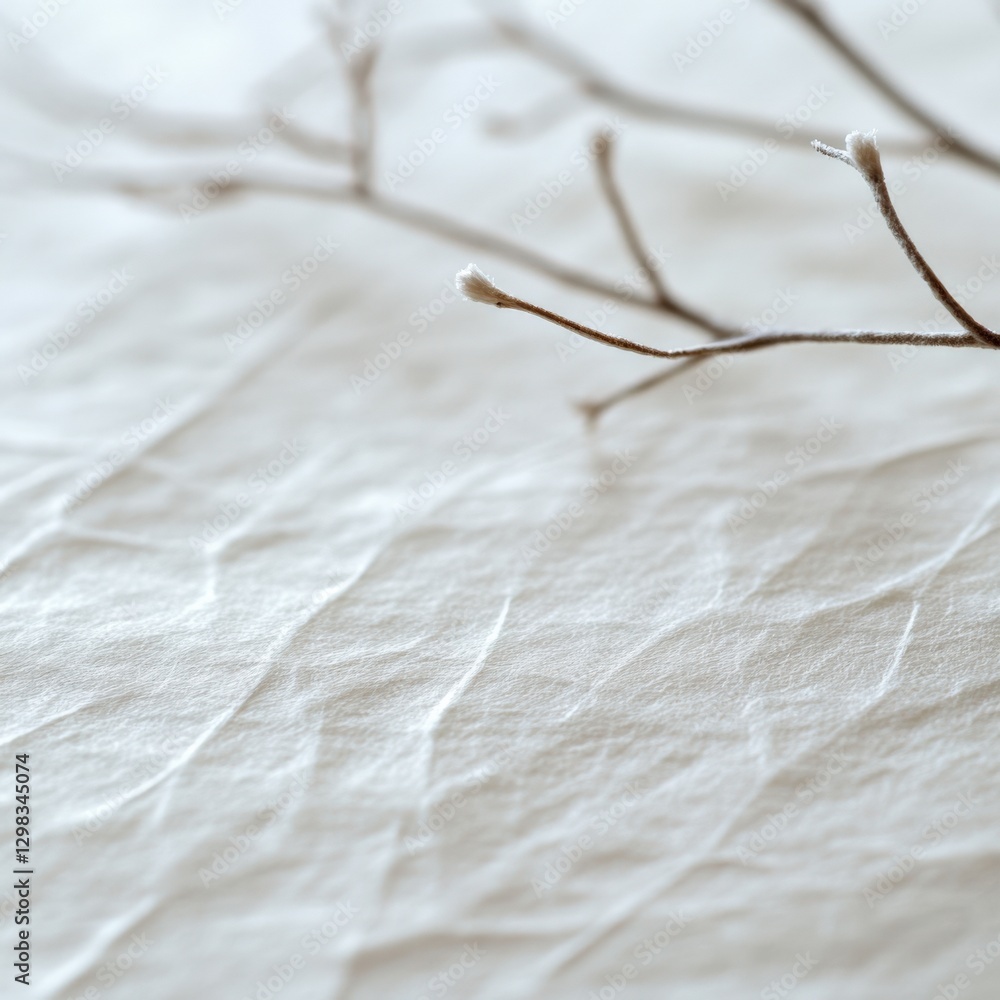 Obraz premium winter branches on textured paper background