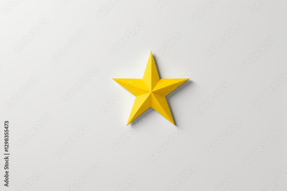 yellow star on a white background with a shadow yellow star on a white background with a shadow
