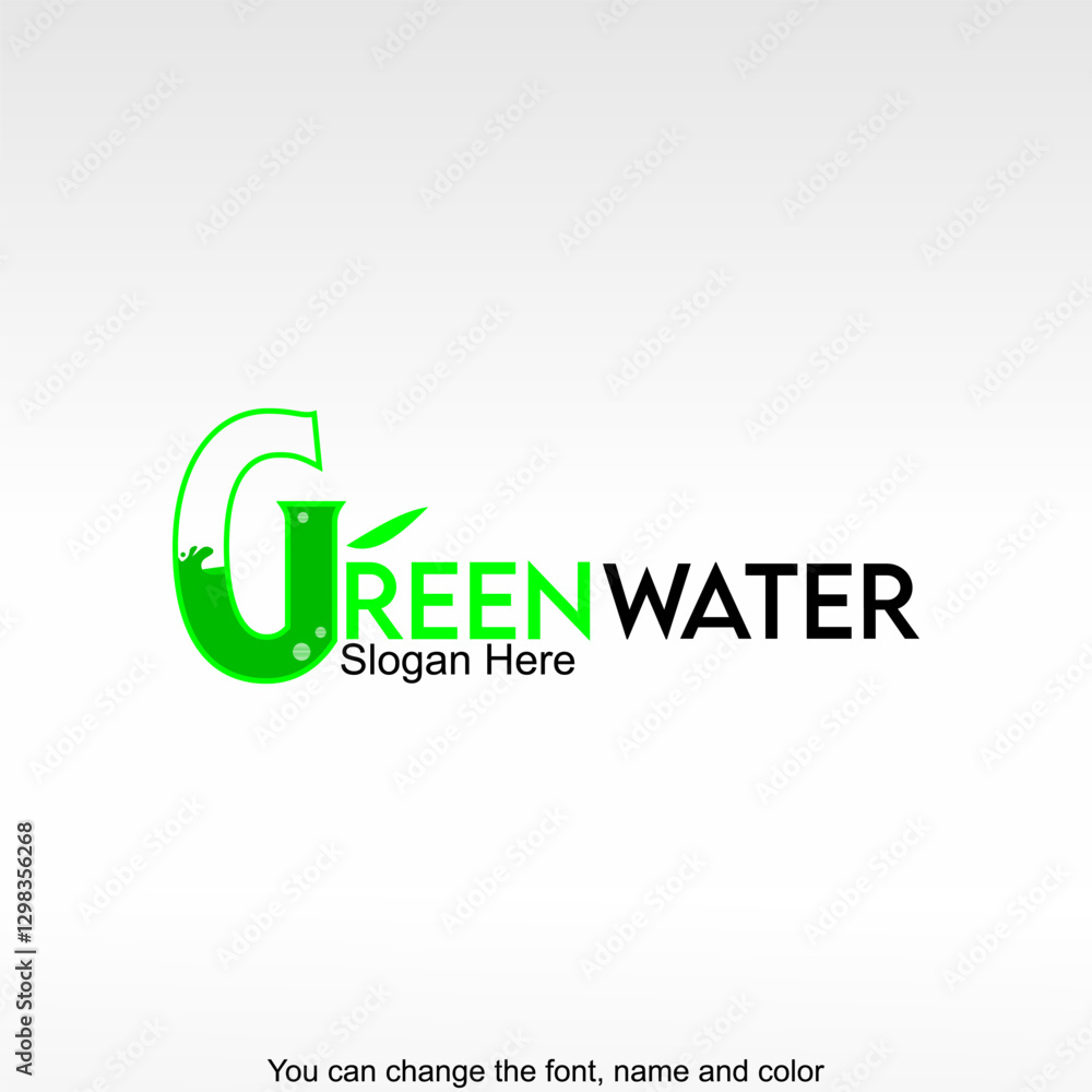 Green Water Logo Template Design Vector Green Water Logo Template Design Vector