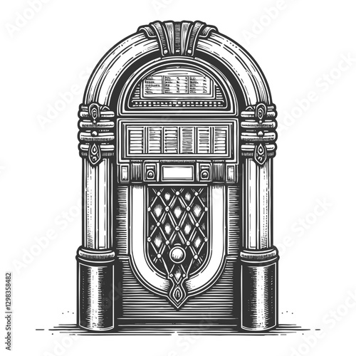 Jukebox Retro Music vector illustration