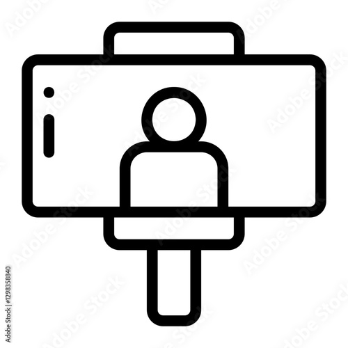 vlogger line icon