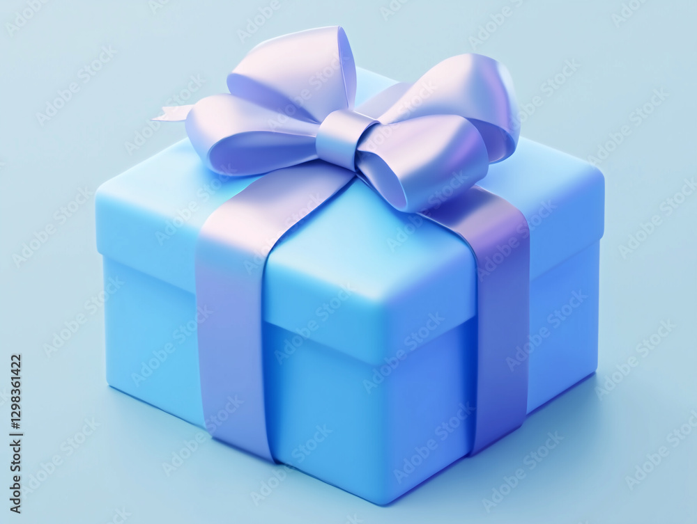Obraz premium blue gift box