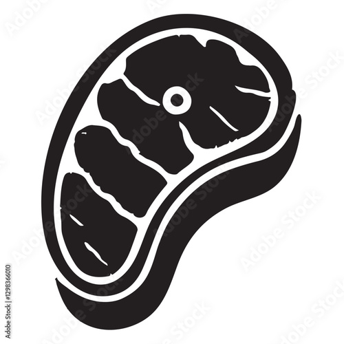Rare Steak Cut Vector Image Illustration for Steakhouse Logos