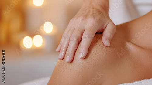 Wallpaper Mural Close-up of a spa therapist’s hands providing a soothing shoulder massage Torontodigital.ca