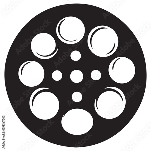 Creative Movie Film Reel Vector Illustration for Film Projects