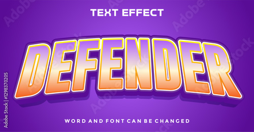 Defender editable text effect
