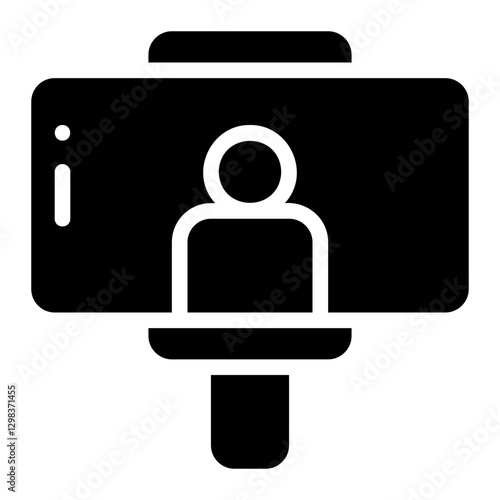 vlogger glyph icon