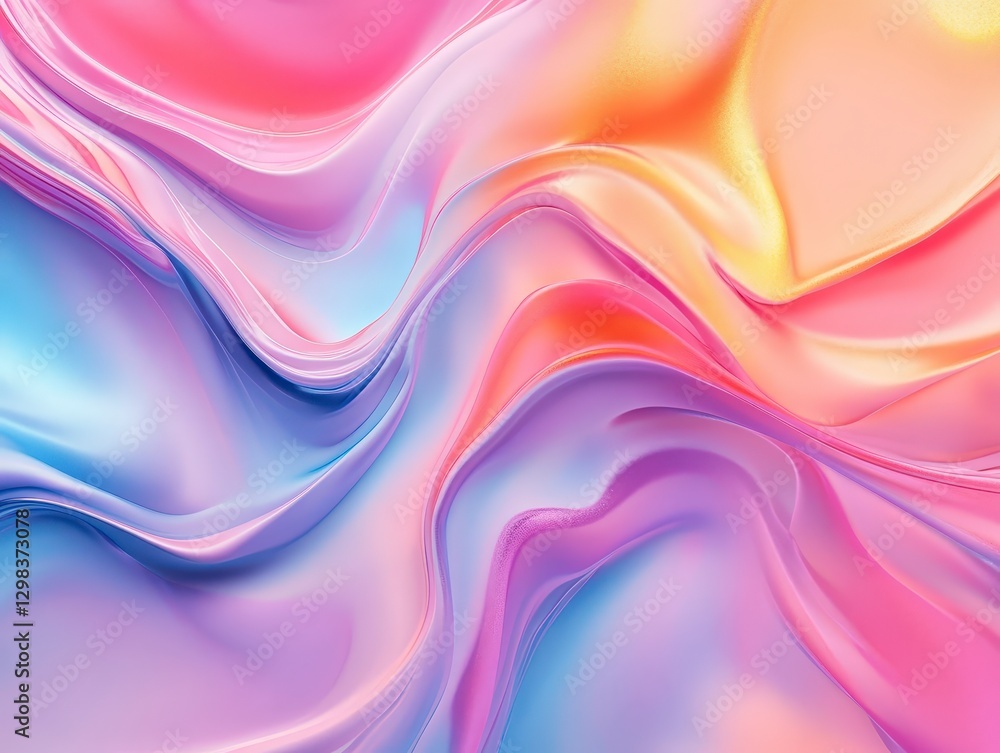 Fototapeta premium Vibrant Wave Abstract Background with Soft Color Transitions