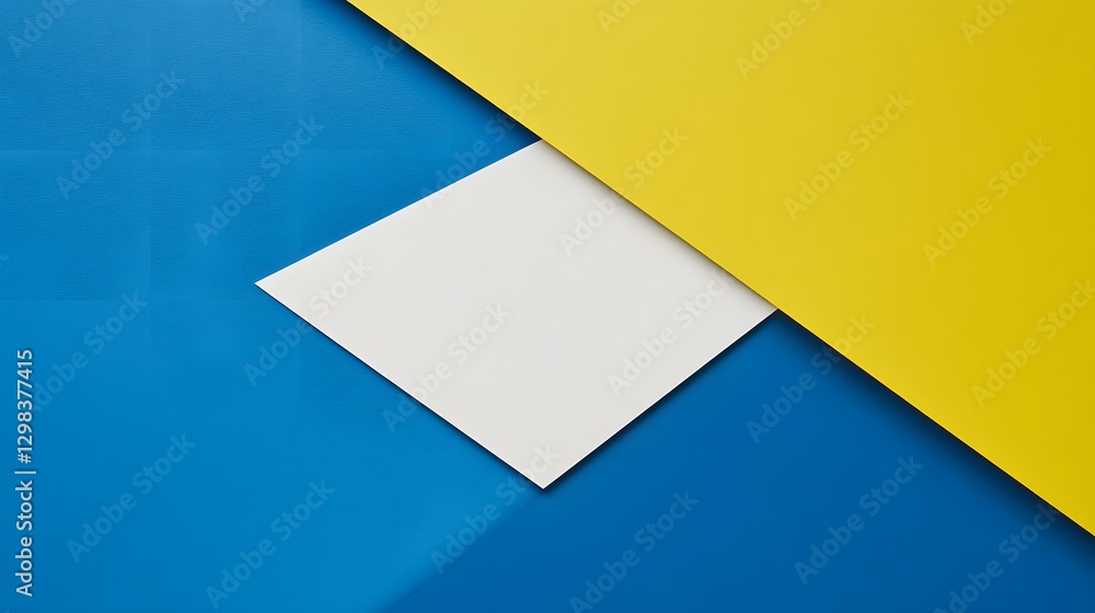 Abstract Geometric Background Design Blue Yellow White Mockup Abstract Geometric Background Design Blue Yellow White Mockup