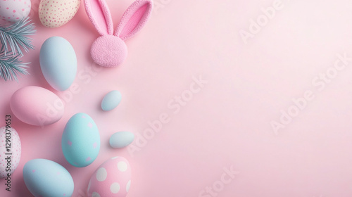 Easter season holidays eggs bunnies wallpaper pastel colors