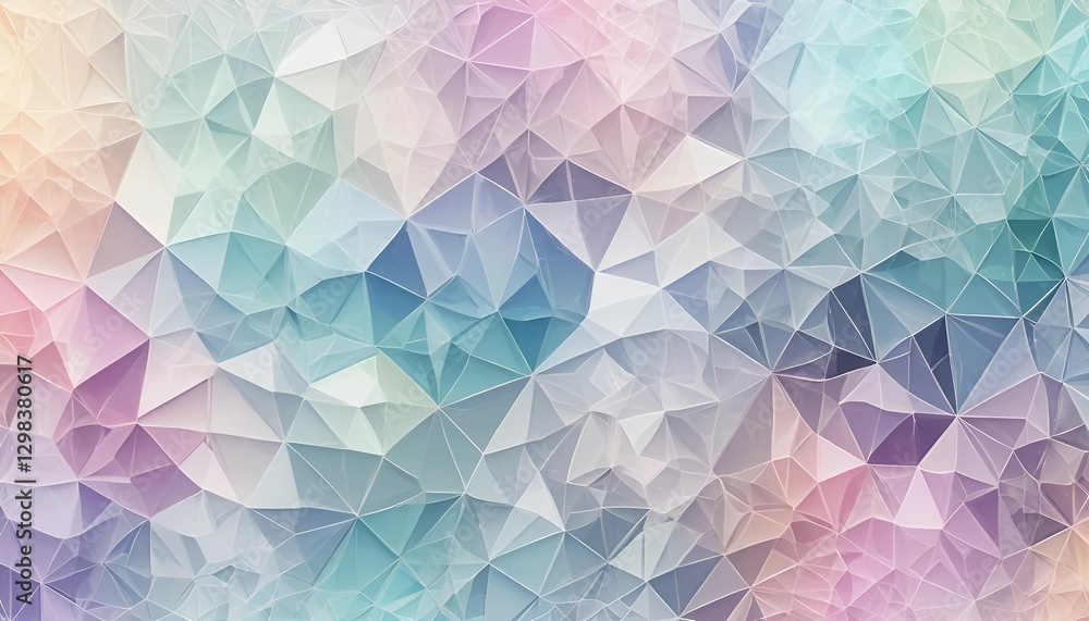 Obraz premium “Pastel Polygonal Abstract Background with Geometric Low Poly Design”
