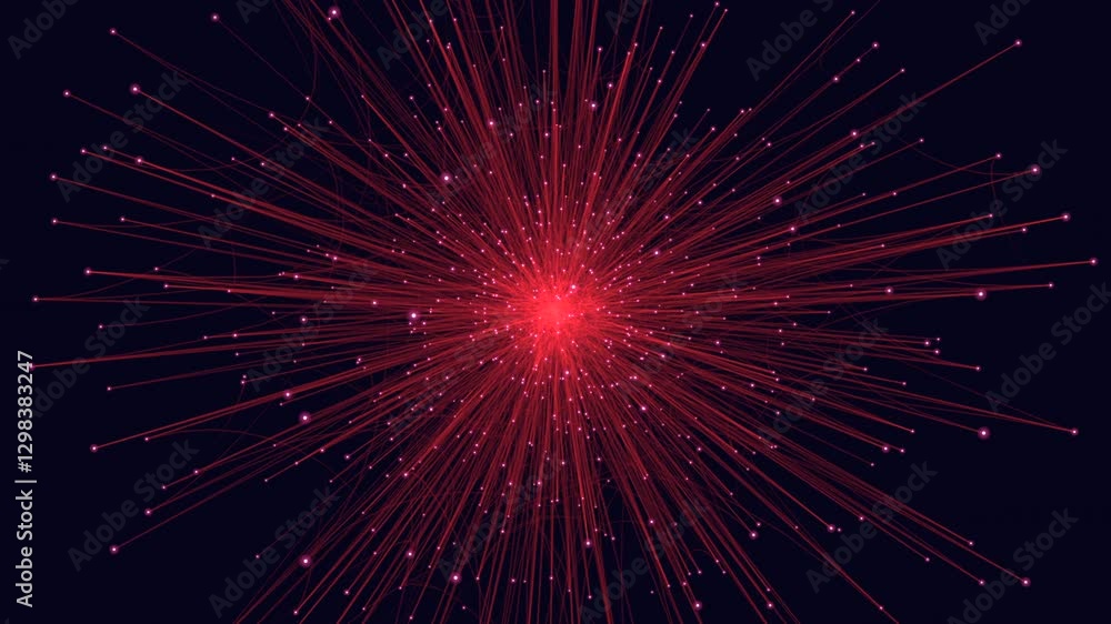 An explosion of radiant energy spreads from the center of a star-shaped burst. Its intense brightness illuminates the surrounding space, captivating with its dazzling and expansive aura