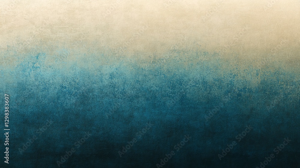 Obraz premium Beige and dark blue textured cardstock paper background with gradient fade