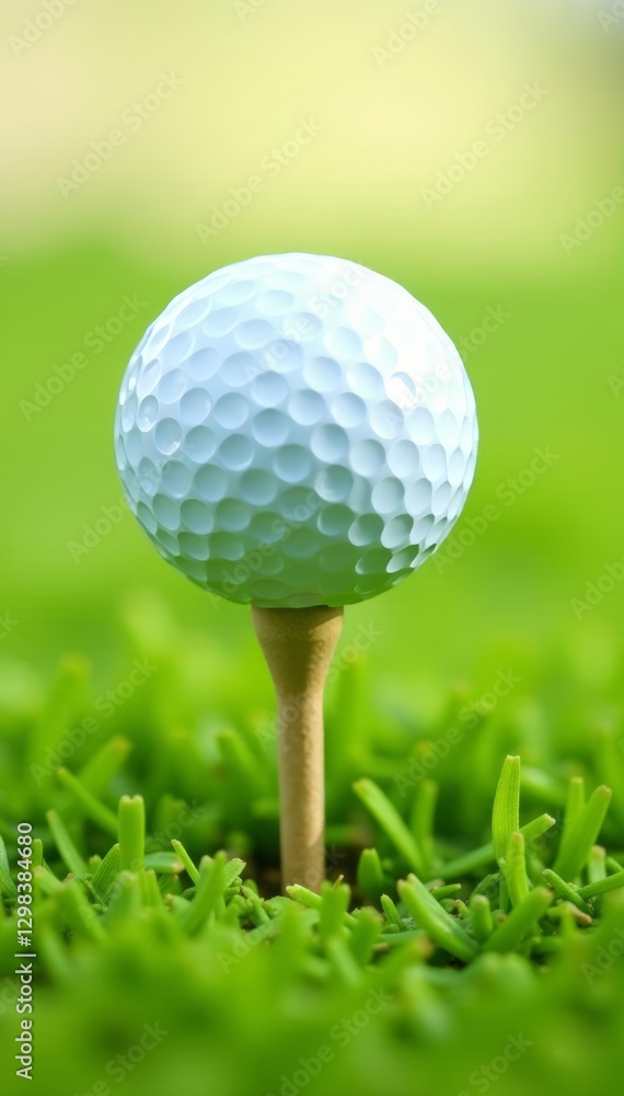 Golf driver, ball, tee, wood, isolated, white, gear, white Golf driver, ball, tee, wood, isolated, white, gear, white