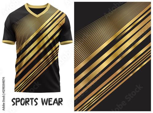 T-shirt V-neck  Short sleeve. With knit jersey fabric and rib neck texture ( 3d rendered ) jersey design, jersey texture, sports wear, jersey design for Sublimation print