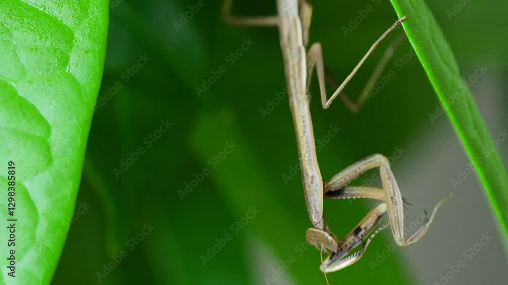 Praying Mantis Hunting Prey in Slow Motion Praying Mantis Hunting Prey in Slow Motion