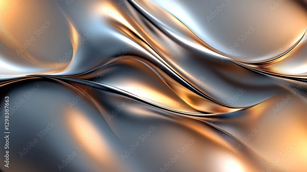 Obraz premium Abstract Background Flowing Moment with Metallic with Flowing