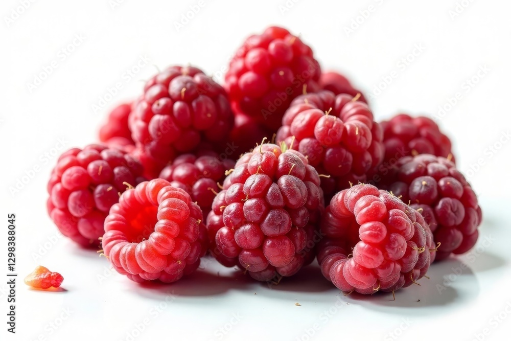 Moldy raspberries, decaying, white isolated background, deterioration, texture Moldy raspberries, decaying, white isolated background, deterioration, texture