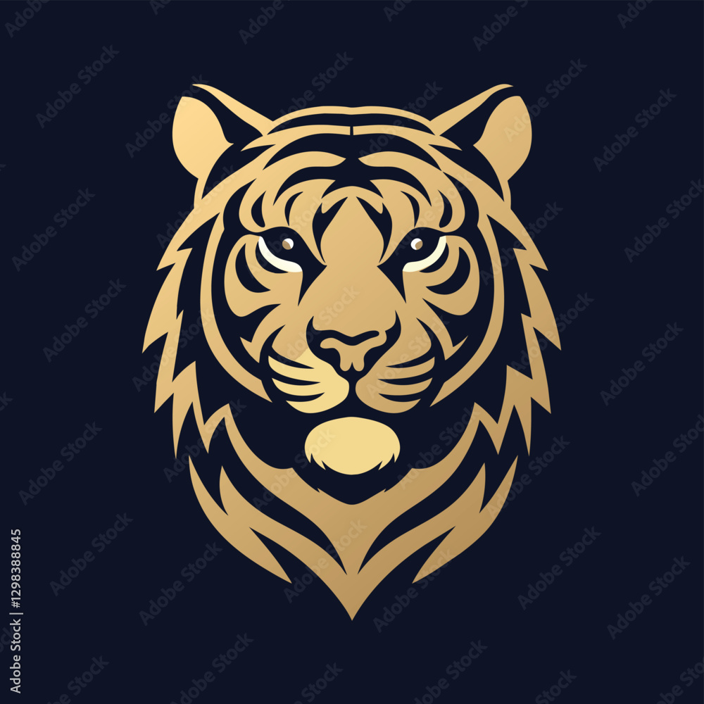 Fototapeta premium tiger portrait logo 