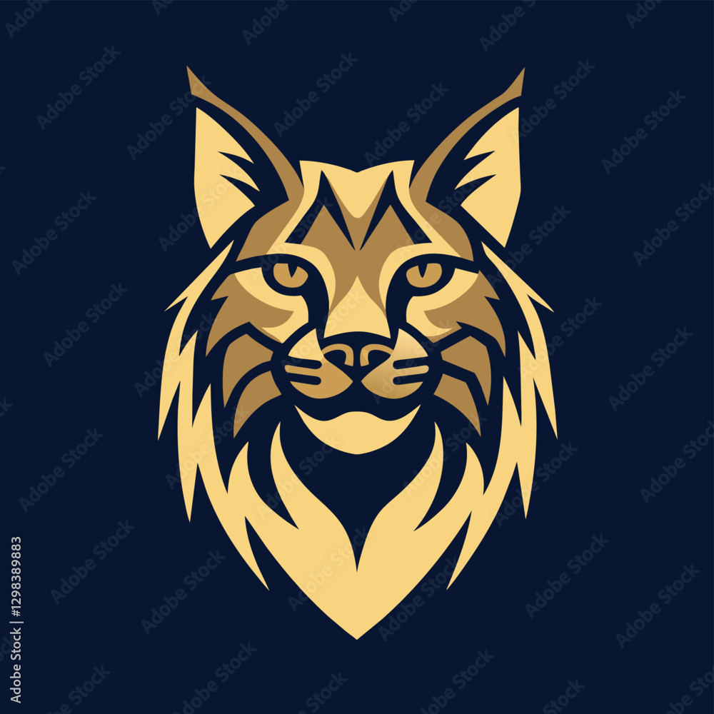 Fototapeta premium lynx portrait logo 
