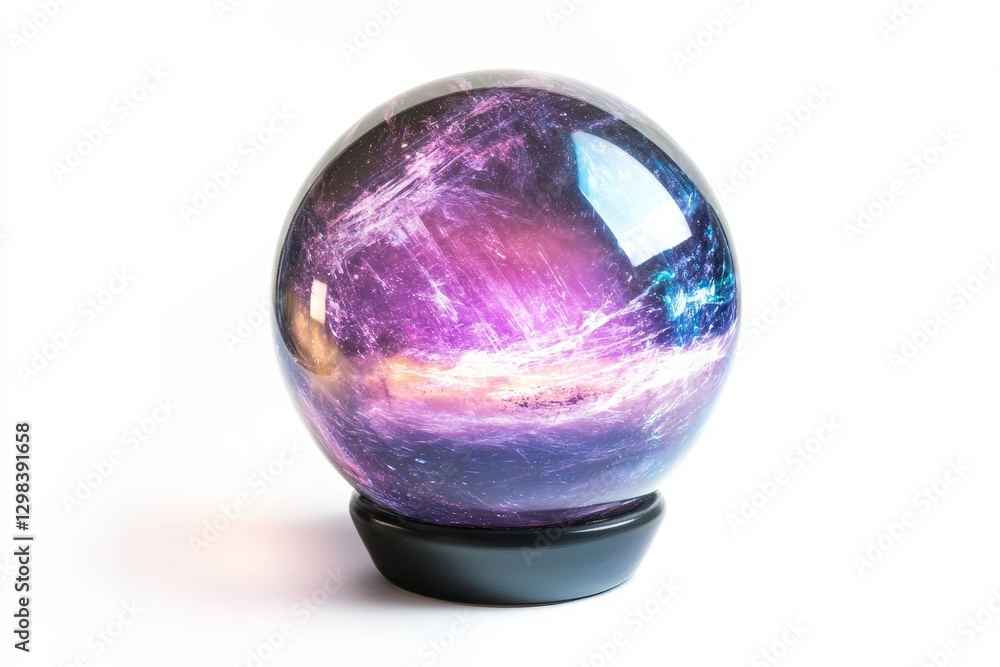 Galaxy Sphere Decor - A captivating galaxy-themed glass sphere on a black base, perfect for home decor or as a unique gift Galaxy Sphere Decor - A captivating galaxy-themed glass sphere on a black base, perfect for home decor or as a unique gift