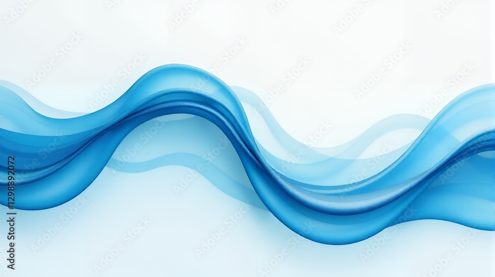 Naklejka premium Serene Blue Waves