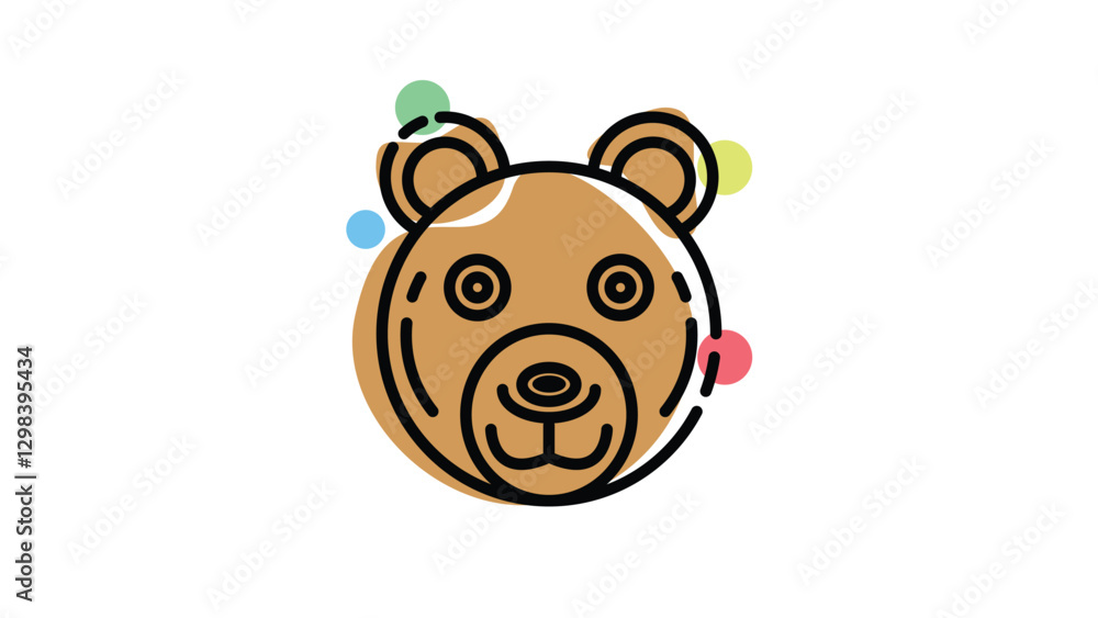 bear illustration on white background bear illustration on white background