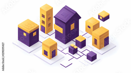 Isometric City Block Illustration