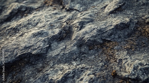 A close-up of a rock with a bird perched on top
