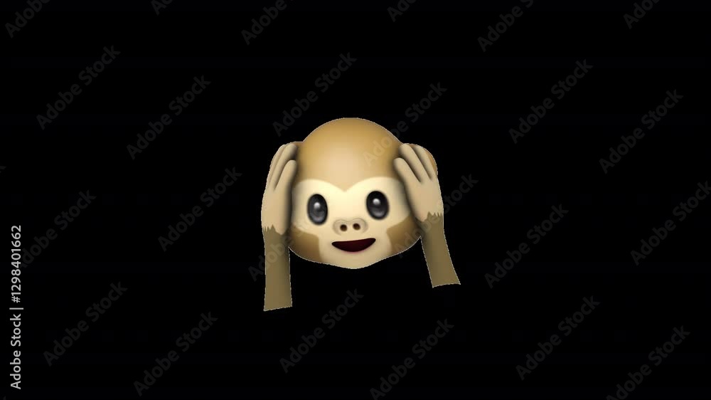 Hear No Evil Monkey Emoji with Alpha Channel Hear No Evil Monkey Emoji with Alpha Channel