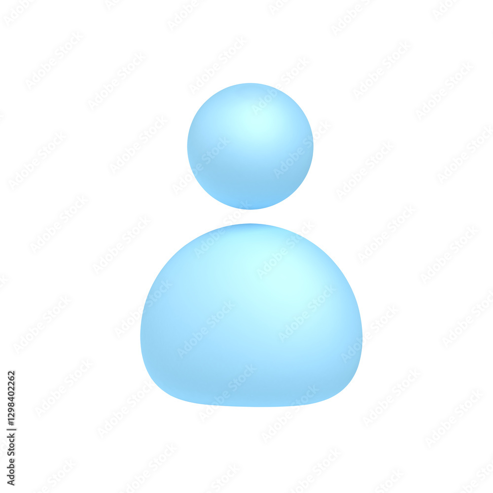 User icon. Isolated. Transparent background. 3d illustration. User icon. Isolated. Transparent background. 3d illustration.