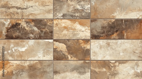 Tile Texture Glossy Scene with Texture with Glossy