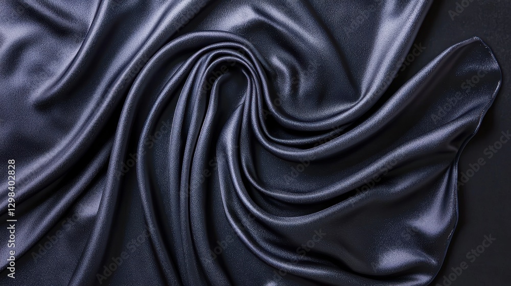 Luxurious Smooth Dark Fabric Texture with Soft Waves and Folds Luxurious Smooth Dark Fabric Texture with Soft Waves and Folds