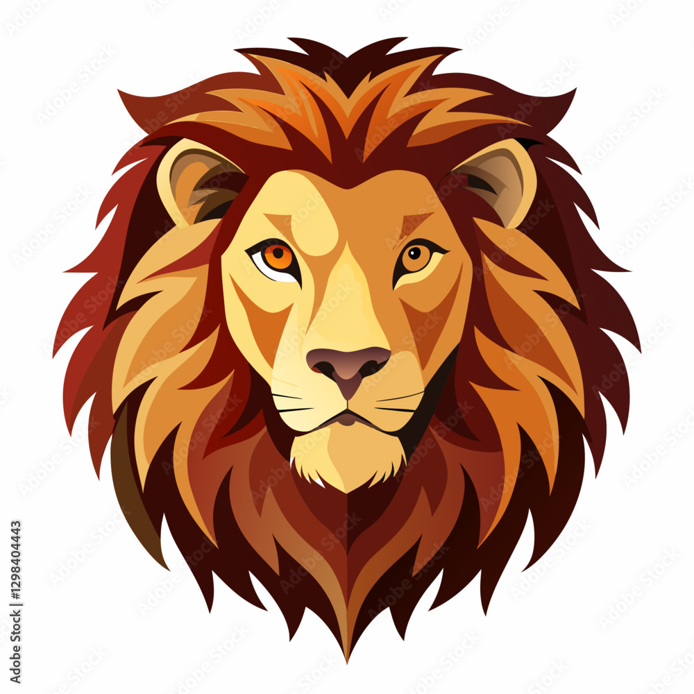 Obraz premium Lion head vector illustration 