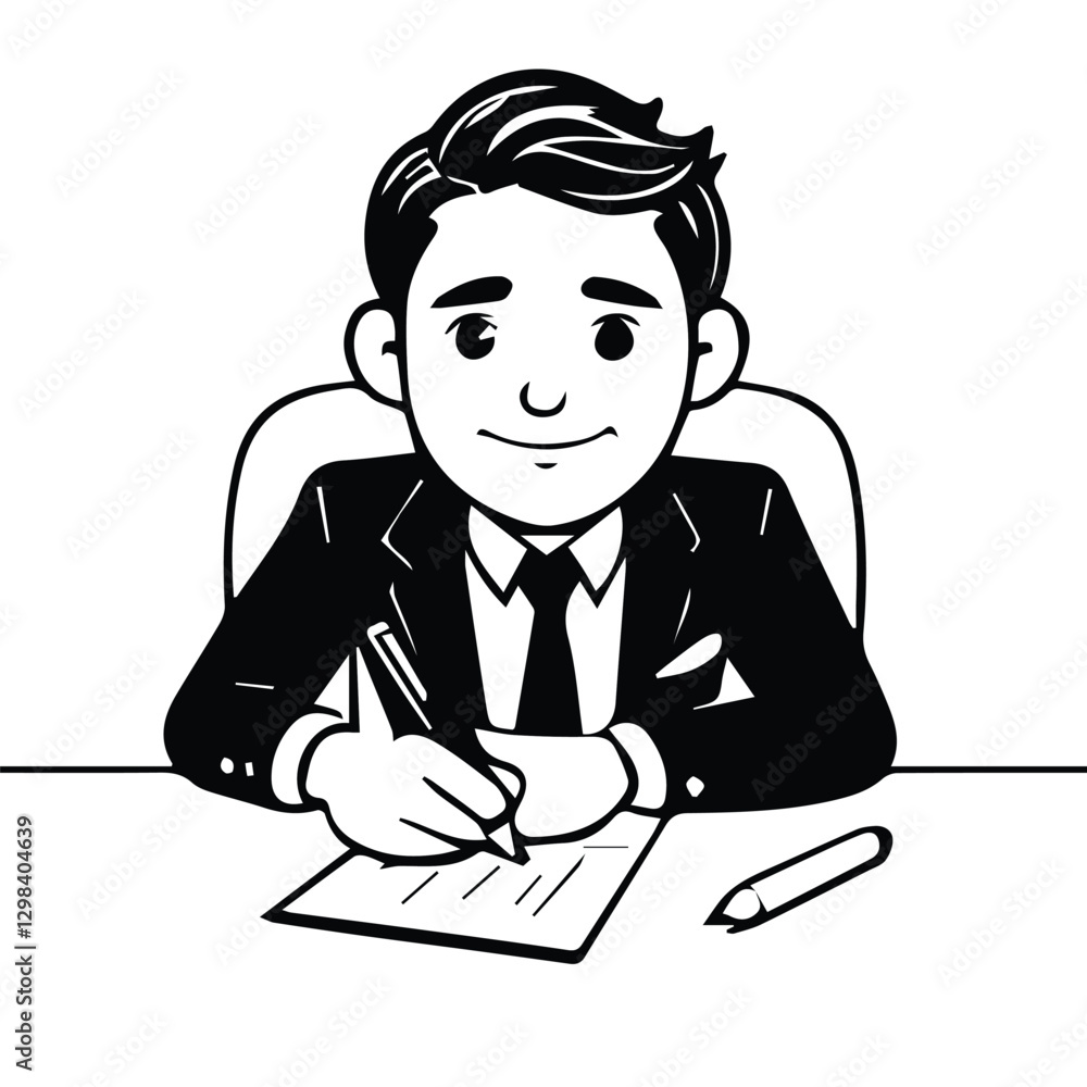 businessman doodle style business illustration businessman doodle style business illustration