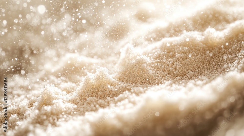 A close-up view of a pile of sand with small details visible A close-up view of a pile of sand with small details visible