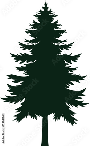 pine tree silhouette vector