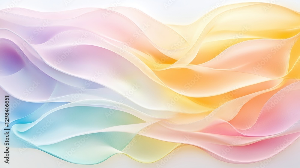 Obraz premium Abstract pastel-colored flowing fabric texture