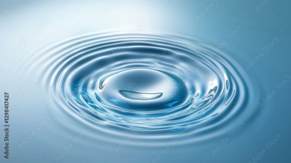 Dynamic 3D Icon of Floating Water Ripple Design with Reflection Dynamic 3D Icon of Floating Water Ripple Design with Reflection