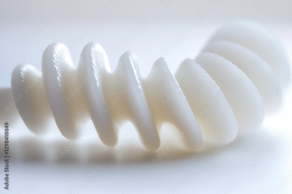 A spiral shaped object placed on a white surface, great for abstract backgrounds or minimalist designs A spiral shaped object placed on a white surface, great for abstract backgrounds or minimalist designs