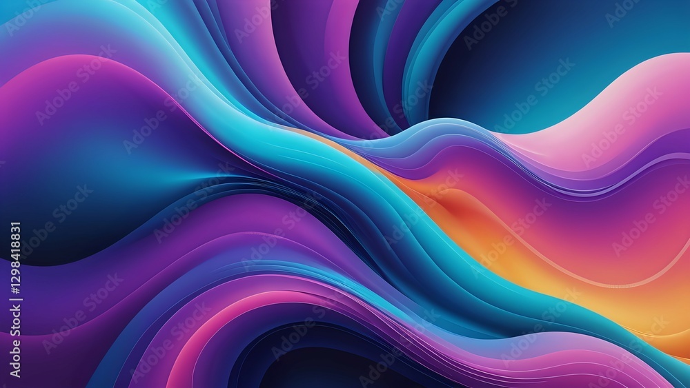Abstract vibrant swirling waves of purple, pink, blue, and orange hues. Perfect for modern designs, backgrounds, and website banners. Abstract vibrant swirling waves of purple, pink, blue, and orange hues. Perfect for modern designs, backgrounds, and website banners.