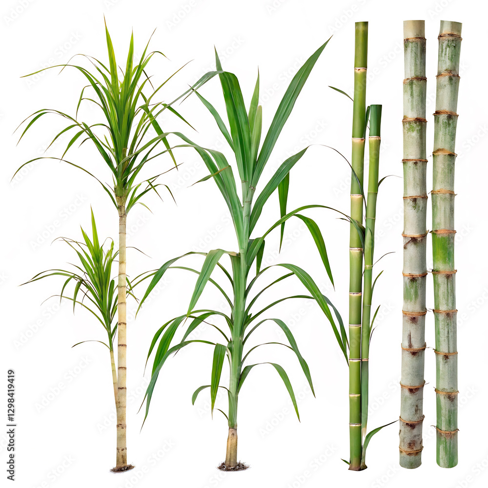 Naklejka premium green bamboo leaves
