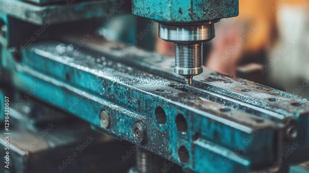 Close-up of Precision CNC Milling Machine Cutting Metal Component Close-up of Precision CNC Milling Machine Cutting Metal Component