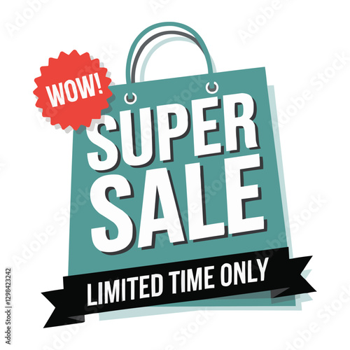supper sale sign vector
