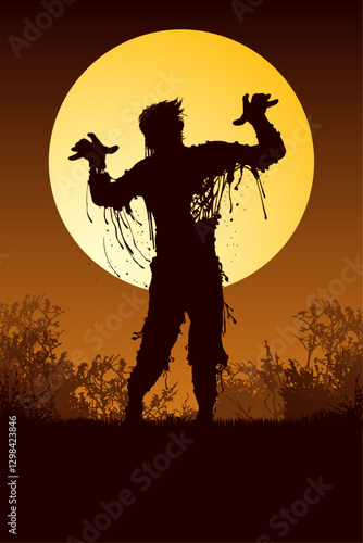 Walking Dead Zombie in Sunset