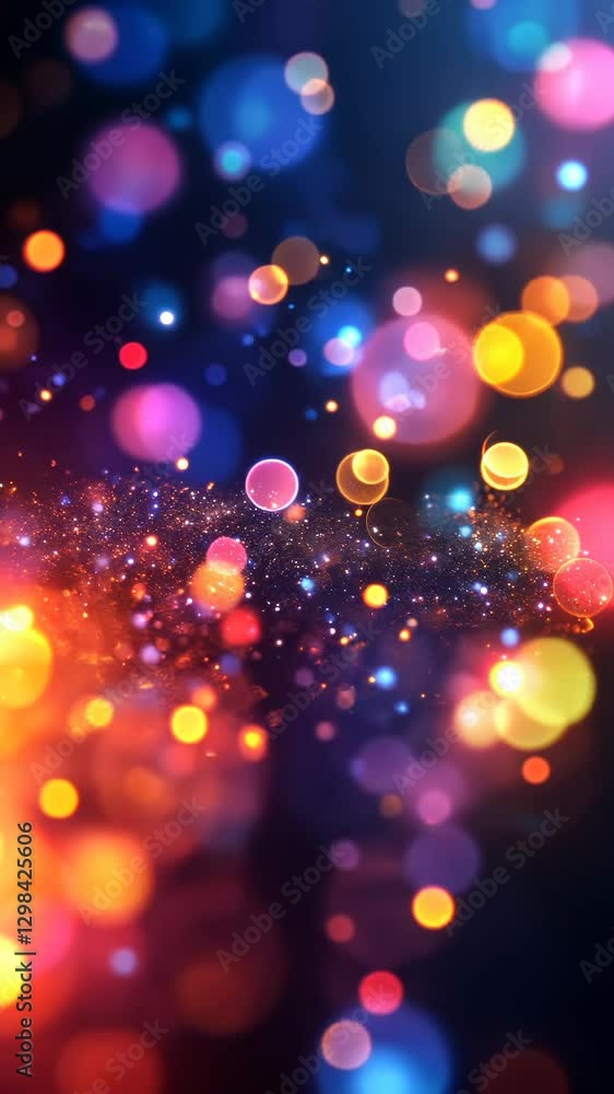 Colorful bokeh lights creating a vibrant abstract background with sparkling effects Colorful bokeh lights creating a vibrant abstract background with sparkling effects